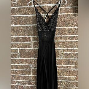 Floor length backless dress